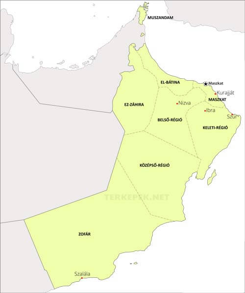 Omán városai